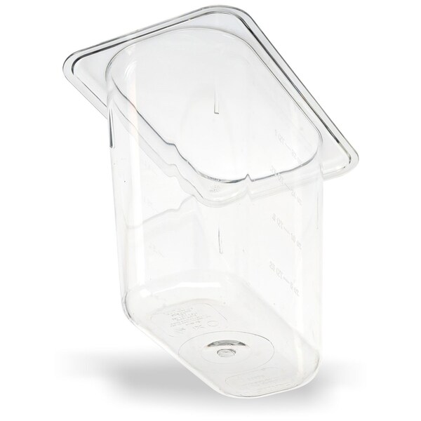Carlisle Foodservice StorPlus Polycarbonate Food Pan, 1.4 qt, 4.25 x 6.93 x 6, Clear, Plastic - 3068807