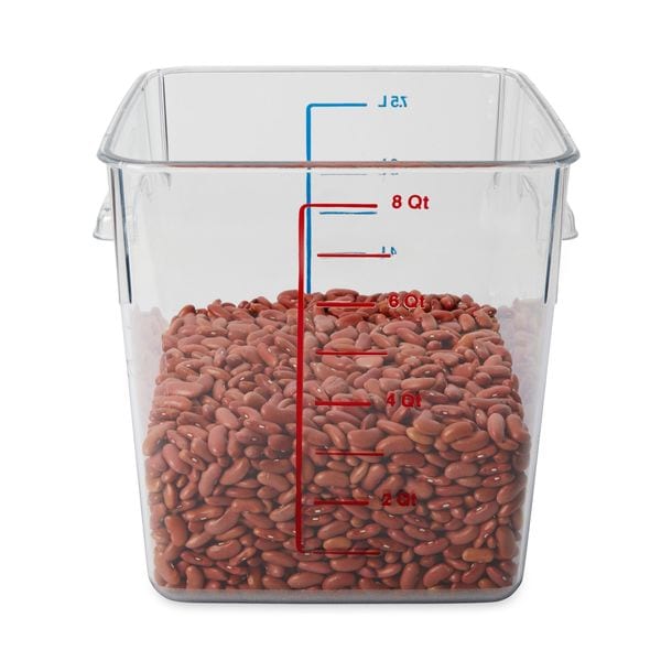 Rubbermaid Commercial Square Storage Container, 8 qt, Clear - FG630800CLR