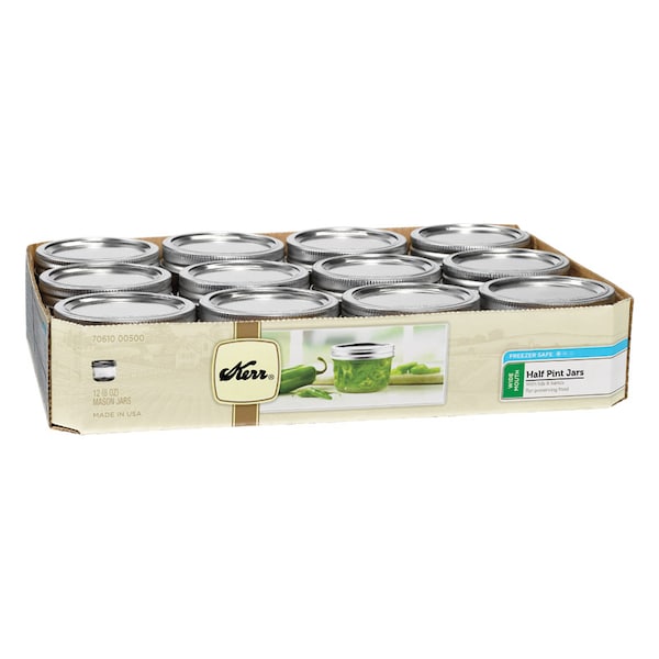 Ball Kerr Wide Mouth Canning Jar 0.5 pt 12 pk - 500ZFP