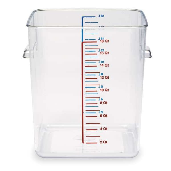 Rubbermaid Commercial Square Storage Container, 22 qt, Clear - FG632200CLR