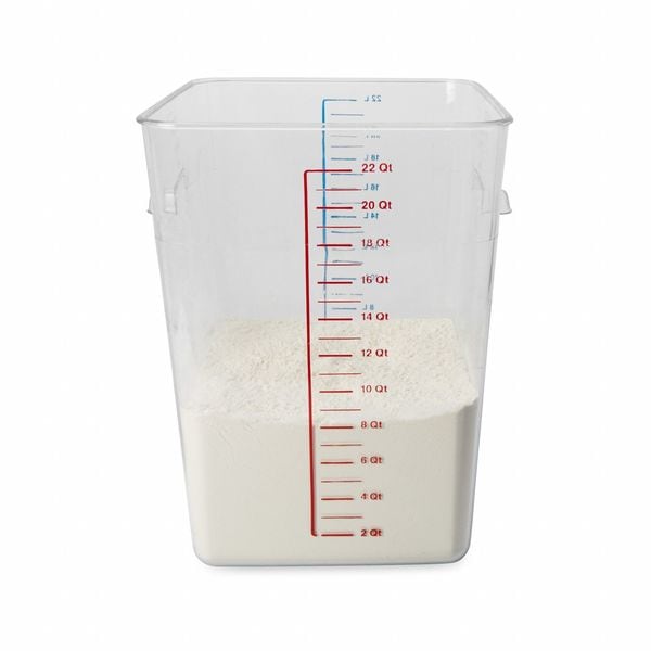 Rubbermaid Commercial Square Storage Container, 22 qt, Clear - FG632200CLR