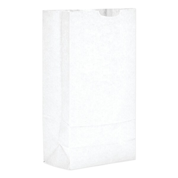 General Grocery Paper Bags, 35 lb Capacity, No 10, 6.31 in x 4.19 in x 12.38 in., White, 2000PK - GW10