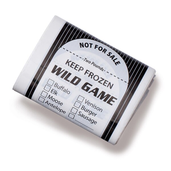 Lem LEM 2 lb Black/White Wild Game Freezer Bags 1 pk - W041
