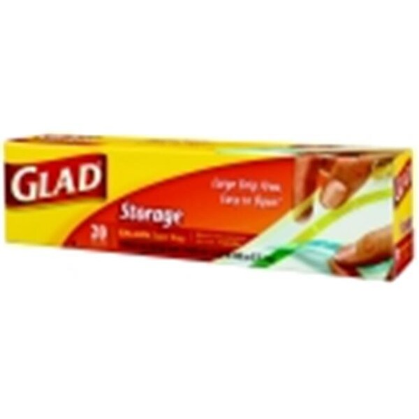 Glad Glad 1325459 Bags Zipper Seal 10.5 x 11 Box Of 20 - 1325459