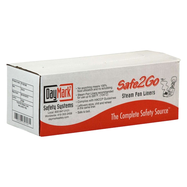 Daymark Daymark Safe2Go 18"x14" Third And Quarter Steam Pan Liner, PK1000 - IT110214B
