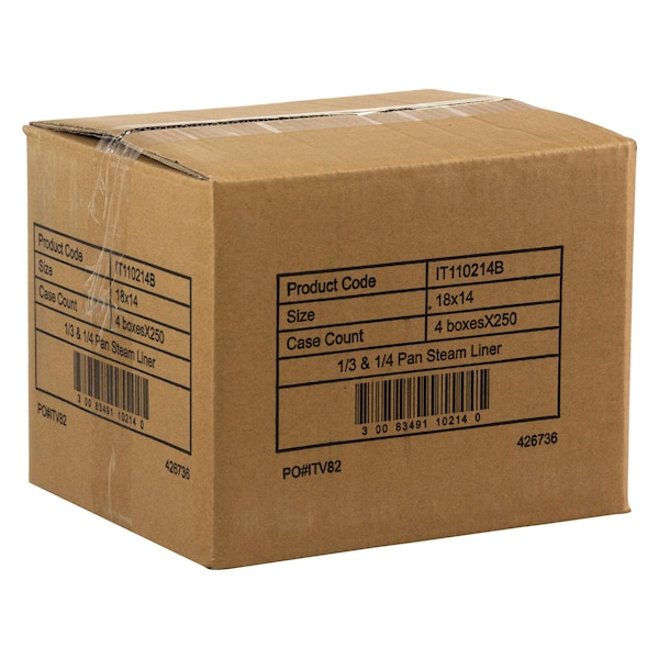 Daymark Daymark Safe2Go 18"x14" Third And Quarter Steam Pan Liner, PK1000 - IT110214B