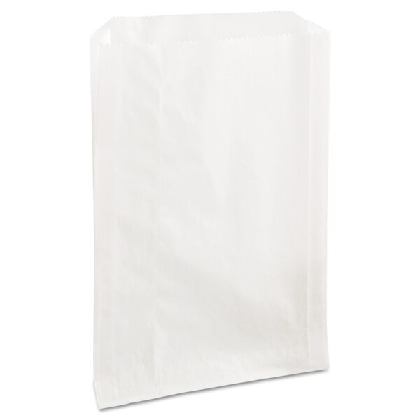 Bagcraft Grease-Resistant Single-Serve Bags, 6.5" x 8", White, PK2000 - 300422
