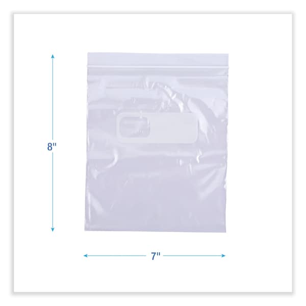 Boardwalk Reclosable Food Storage Bags, 1 qt, 1.75 mil, 7" x 8", Clear, PK500 - BWKQUARTBAG