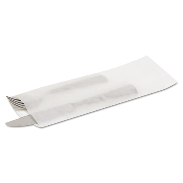 Bagcraft Silverware Bags, 2.25" x 10" x 10", Translucent White, PK2000 - 300039