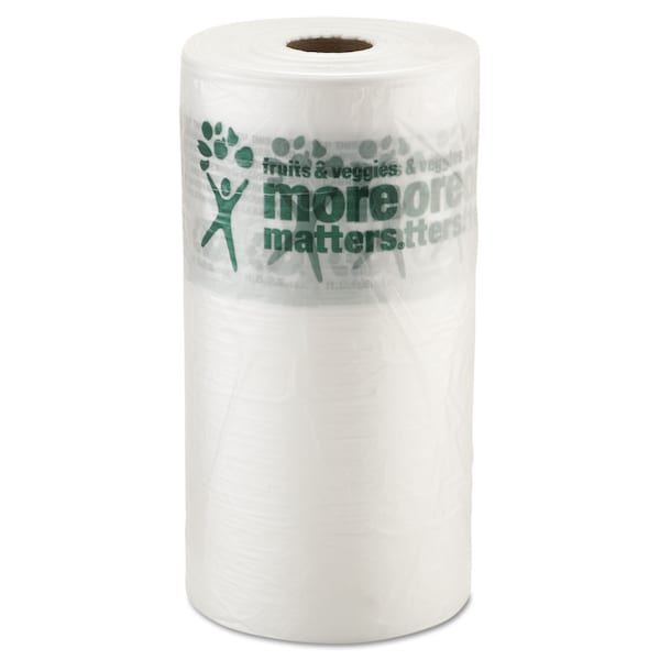 Inteplast Group Produce Bags, Fruits and Veggies - More Matters Labeling, 0.35 mil, 10" x 15", Clear, PK5600 - PHMORE15NS