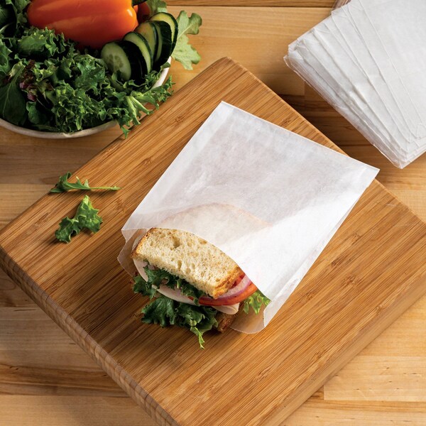 Hoffmaster Waxed Sandwich Bag, 6", PK1000 - SB67WW