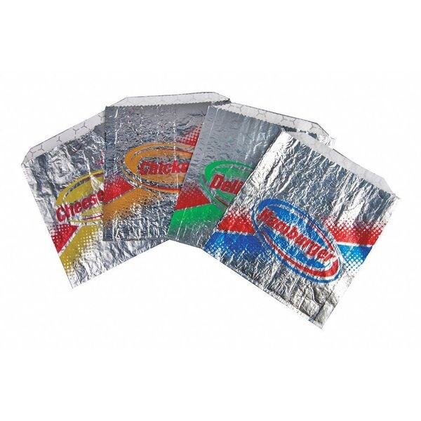 Value Brand Cushion Foil Printed Chicken Bags, 6 x 5/8 x 6 1/2", PK 1000 - E-7171