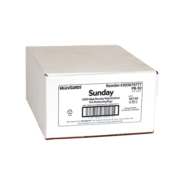 Valugards High Density Proportion Printed Sunday Black Bag, PK2000 - 303679777
