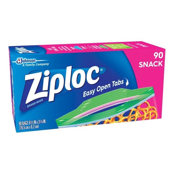 Scrubbing Bubbles Ziploc Clear Snack Bag 90 pk - 71143