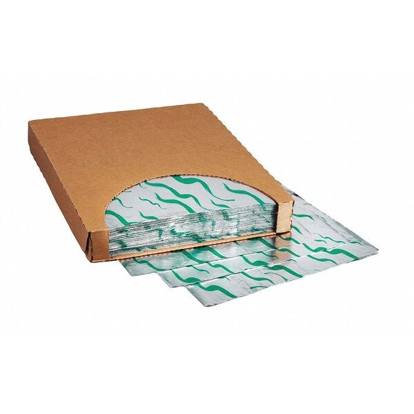 Crownhill Foil Sheets, Printed - Green Wave, 10 1/2 x 13", PK500 - F-3767