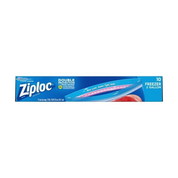 Sc Johnson Bags, Freezer, Smart Zip Plus, Ziploc, Clear, 10PK - SJN665258