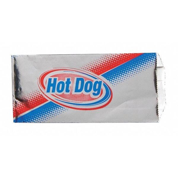 Value Brand Foil Printed Hot Dog Bags, 3 1/2 x 1 1/2 x 8 1/2", PK1000 - E-7137