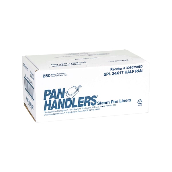 Panhandlers High Density 1/3 Size Pan 24"x17" Twist Tie Steam Pan Liner, PK250 - 303679980