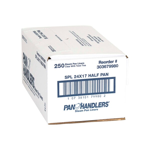 Panhandlers High Density 1/3 Size Pan 24"x17" Twist Tie Steam Pan Liner, PK250 - 303679980