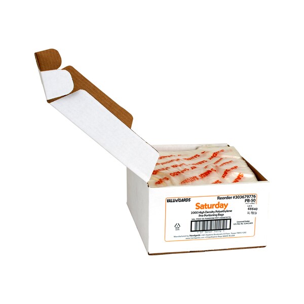 Valugards Bag High Density Preportion Bag Printed Saturday Orange, PK2000 - 303679776