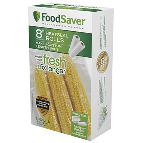 Foodsaver FoodSaver FSFSBF0526-P00 8 in. x 20 ft. FoodSaver Roll - 2 Pack - 182878