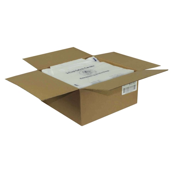Pak-Sher Pak-Sher 12.5"x11.5"x2.5" Drink Carrier Bag, PK1000 - 4804