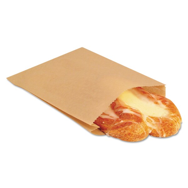 Bagcraft EcoCraft Grease-Resistant Sandwich Bags, 6.5" x 8", Natural, PK2000 - BGC 300100