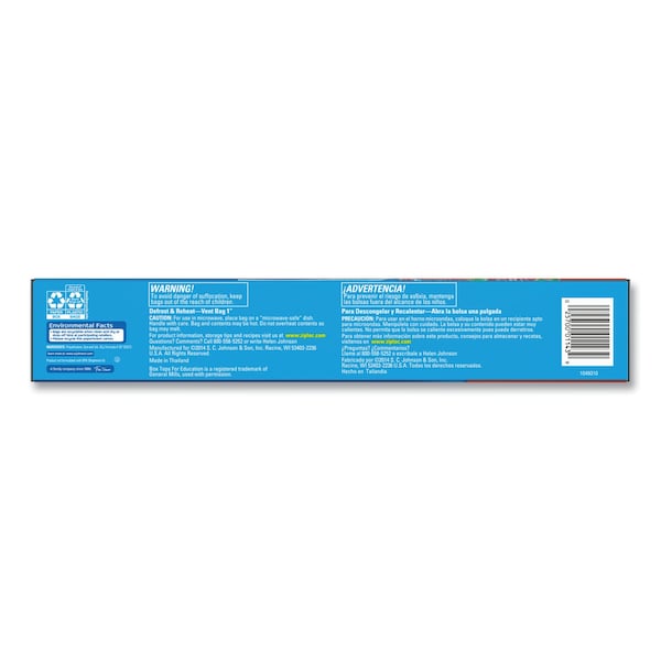 Ziploc Double Zipper Storage Bags, 8 qt, 13" x 15", Clear, 12/Box - 664531