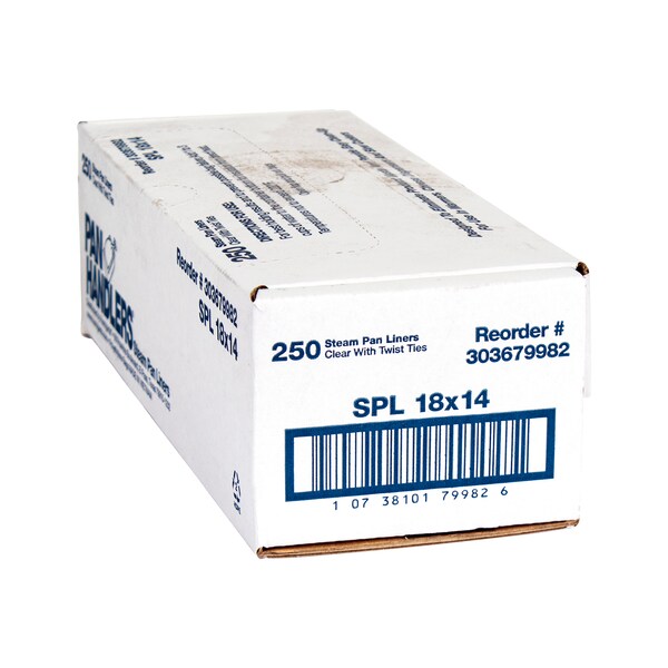 Panhandlers High Density 1/4 Size Pan 18"x14" Twist Tie Steam Pan Liner, PK250 - 303679982