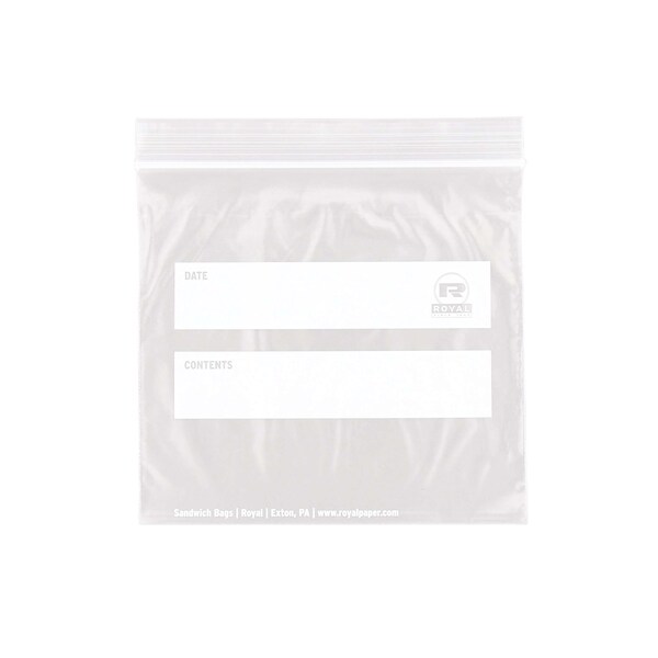 Amercareroyal Royal 6.5"x6" Double Zipper Sandwich Bag, PK500 - ZBS66