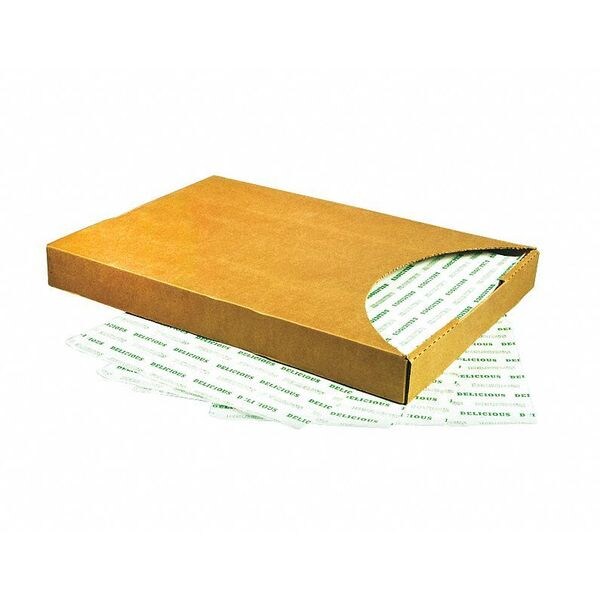 Crownhill Dry Waxed Food Sheets, Green Delicious, 20 x 16", PK 1000 - F-3757