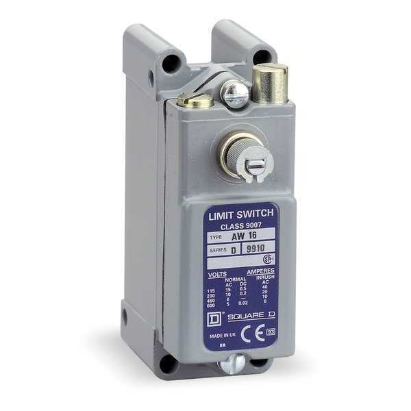 Interruptor de límite de servicio pesado Telemecanique Sensors, Sin palanca, Rotativo, 1NC/1NO, 15A @ 600V AC, Ubicación del actuador: Lateral - 9007AW16