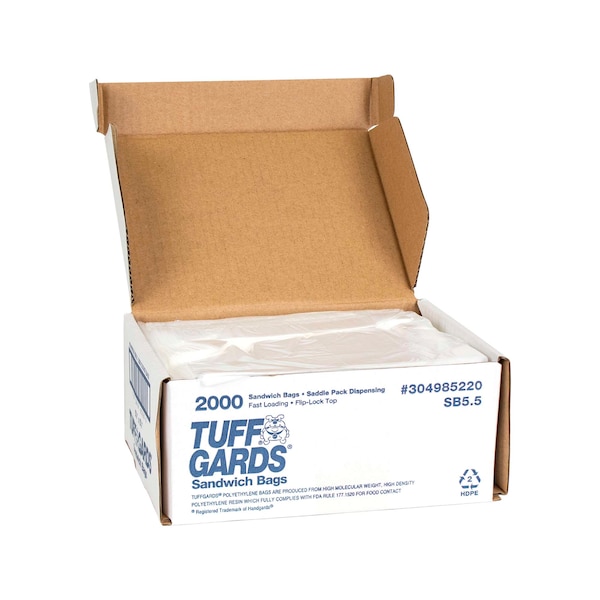Tuffgards Handgards Tuffgards Sandwich High Density Saddle 5.5"x5.5" Bag, PK2000 - 304985220