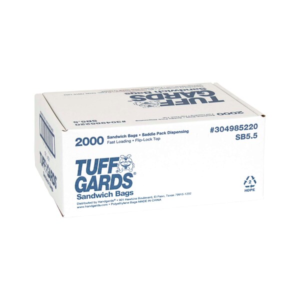 Tuffgards Handgards Tuffgards Sandwich High Density Saddle 5.5"x5.5" Bag, PK2000 - 304985220
