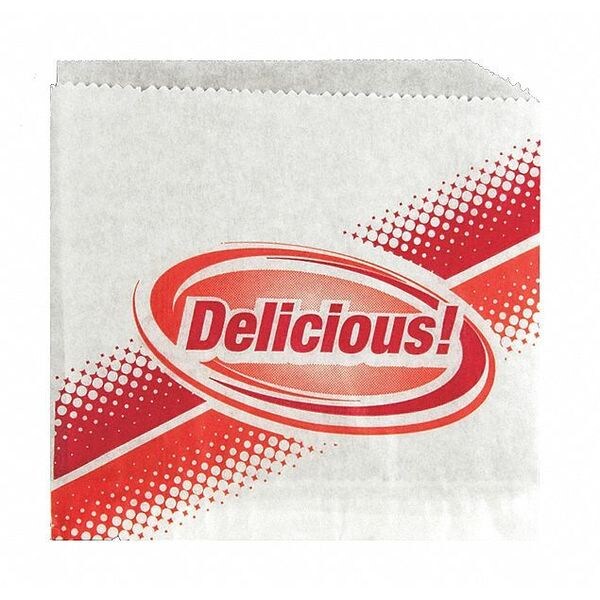 Value Brand Printed Delicious Double Opening Bags, 7 x 6 1/2", PK1000 - E-7126