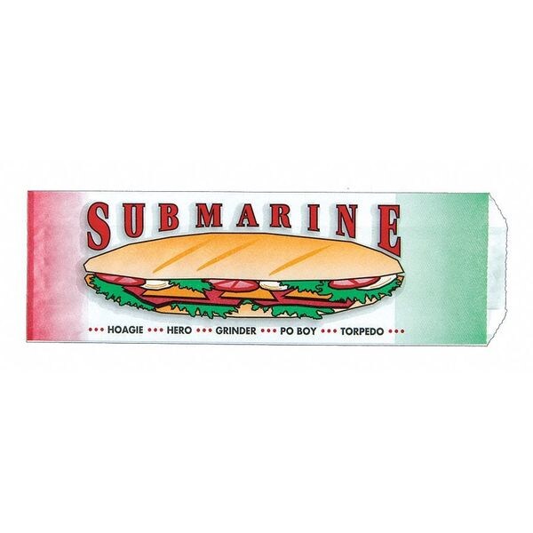 Value Brand White Sub Bags, 4 1/2 x 2 x 14", PK1000 - E-7097