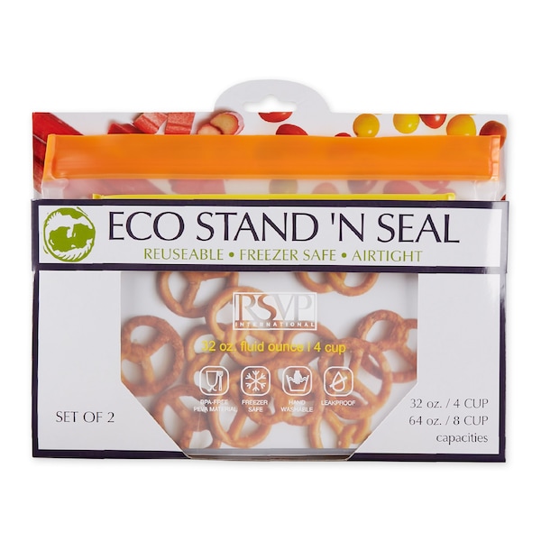 Rsvp International Eco Stand-N-Seal Bag, 2PK - ECO-SNS