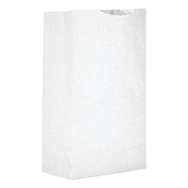 General Grocery Paper Bags, 30 lb Capacity, #2, 4.31 in. x 2.44 in. x 7.88 in., White, 6000PK - BAG GW2