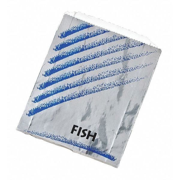 Value Brand Foil Printed Fish Bags, 6 x 2 x 8", PK 1000 - E-7149