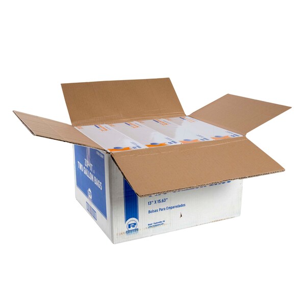 Amercareroyal Royal 13"x15.63" Two gal. Double Zipper Bag, PK100 - ZBG1315