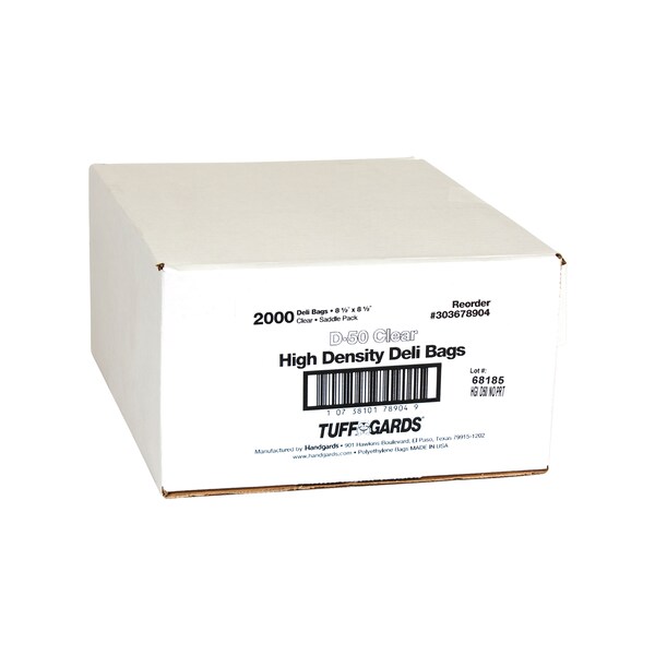 Handgards Tuff Gards Flying J 8.5"x8.5" Clear Saddle Deli Bag, PK2000 - 303678904
