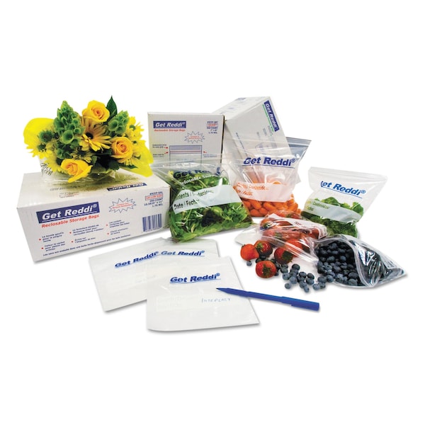 Inteplast Group Food Bags, 22 qt, 0.85 mil, 10" x 24", Clear, PK500 - PB100824M