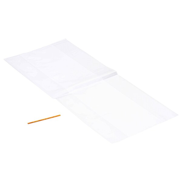 Blue Donuts Bread Bags with Ties Heavy Duty, Reusable, 100 Clear Bags and 100 Ties - BD3425364