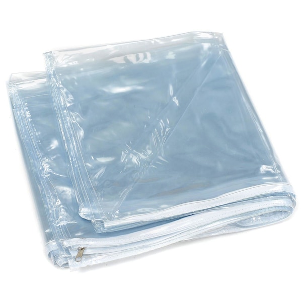 Winholt Equipment Winholt Bakery Rack Cover, Clear Plastic, 3 Zippers - SRC-58/3Z