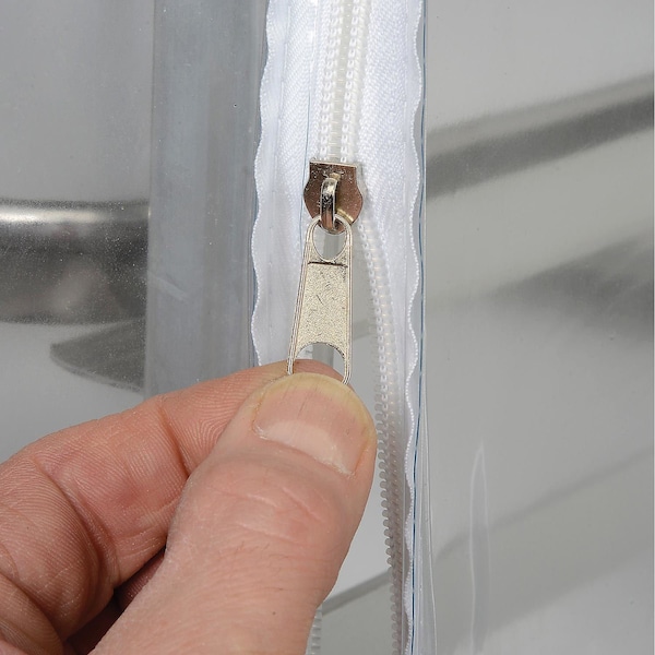 Winholt Equipment Winholt Bakery Rack Cover, Clear Plastic, 3 Zippers - SRC-58/3Z