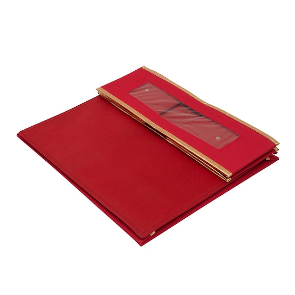 Simplify China Mug & Cup Storage Box, 15-3/4 in L, 13-9/16 in W, 15-3/4 in H, Red, Polyester - 9066