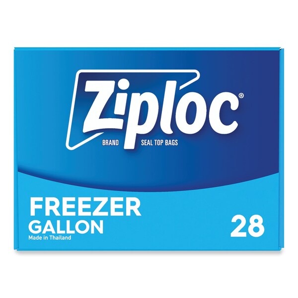 Ziploc Zipper Freezer Bags, 1 gal, 2.7 mil, 9.6" x 12.1", Clear, PK252 PK - 314445