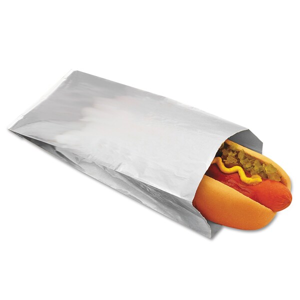 Bagcraft Foil Single-Serve Bags, 3.5" x 8.5", Silver, PK1000 - 300456