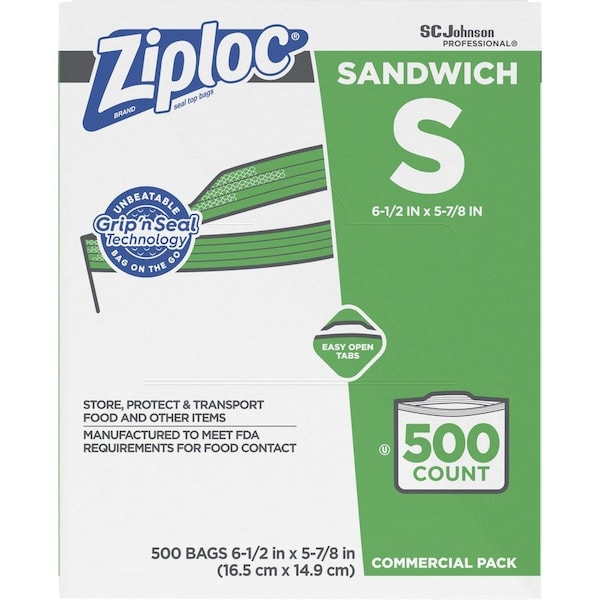 Ziploc Bags, Sandwich, Ziploc 500PK - SJN682255