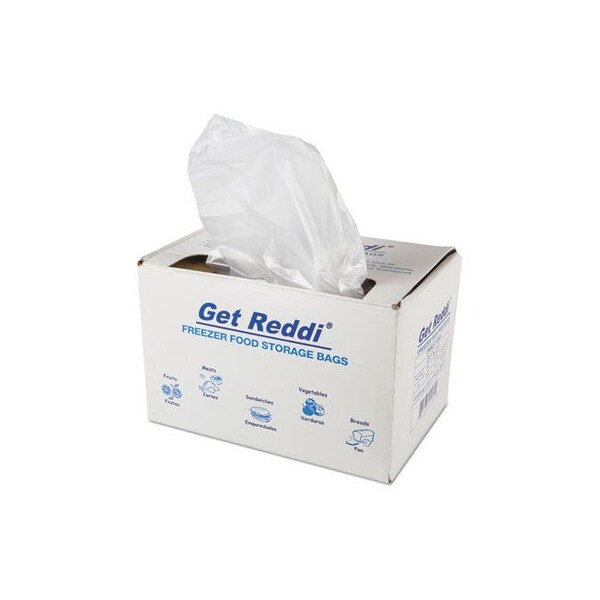 Integrated Bagging Systems Inteplast, GET REDDI FREEZER FOOD STORAGE BAGS, 0.5 MIL, 27in X 37in, NATURAL, 200PK - PBR37HD